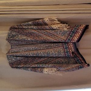 Size S/M soieblu boutique poncho cardigan